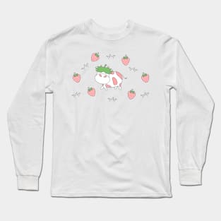 Happy Strawberry Cow Long Sleeve T-Shirt